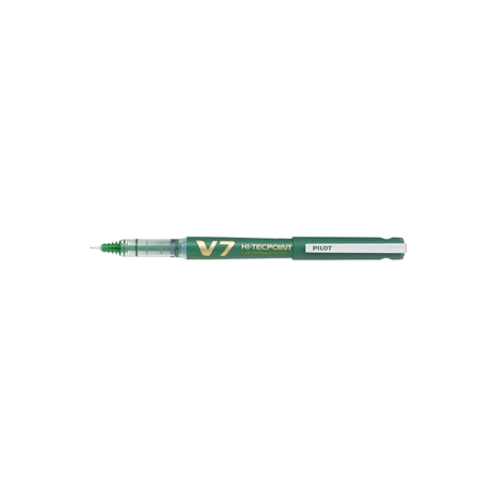 Roller reincarcabil V7 Hi-Tecpoint Pilot 0.7 mm varf mediu, verde
