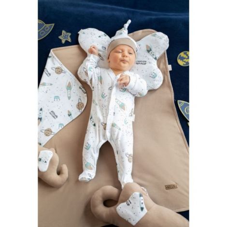Romper cu maneca lunga de bumbac 100% (182031) Nicol Star Marimea 74 - poza 2