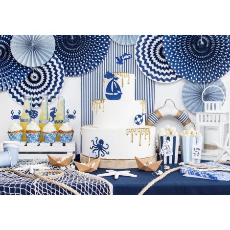 Rozete decorative bleu 3 buc - poza 5