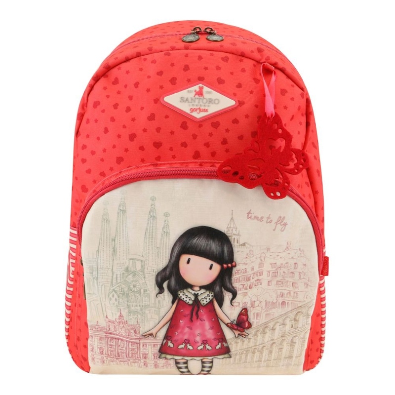 Rucsac cu fermoar dublu Gorjuss Cityscape Time To Fly - poza 1