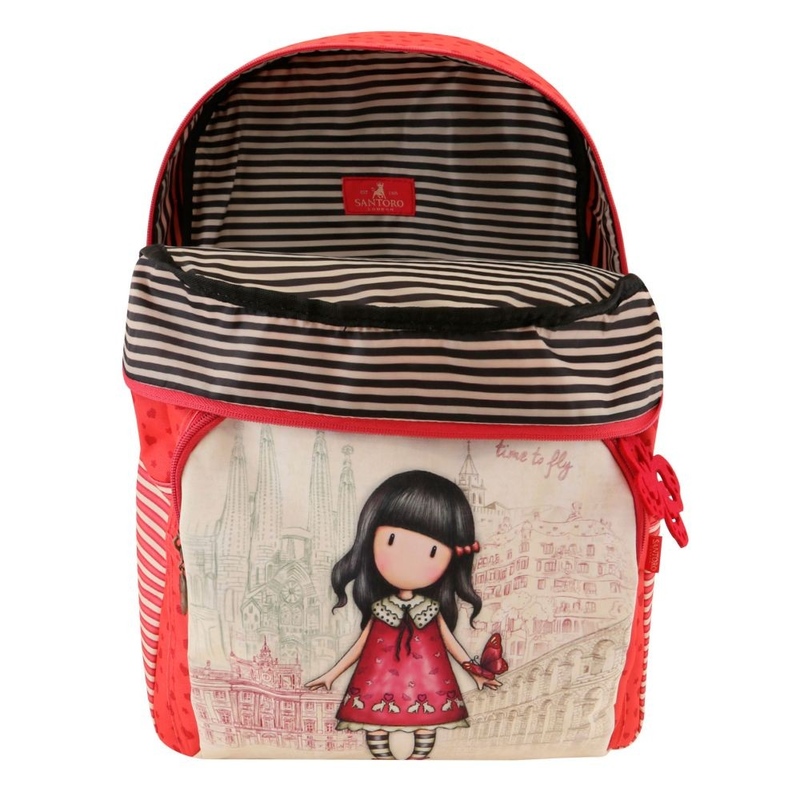 Rucsac cu fermoar dublu Gorjuss Cityscape Time To Fly - poza 5