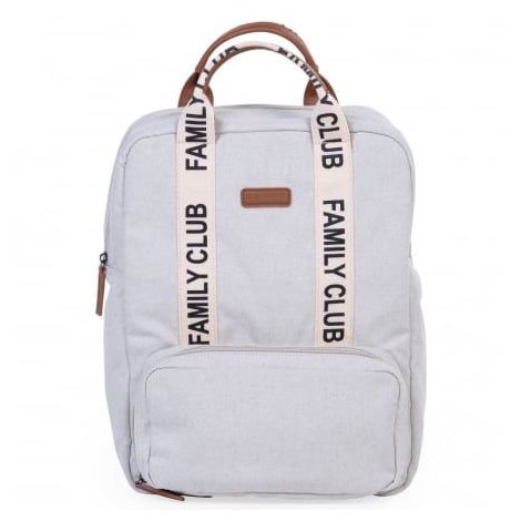 Rucsac de infasat Childhome Family Club Signature Alb
