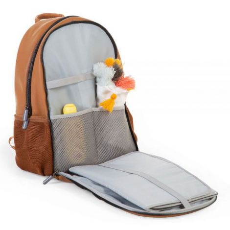 Rucsac de infasat Childhome piele ecologica Maro - poza 5