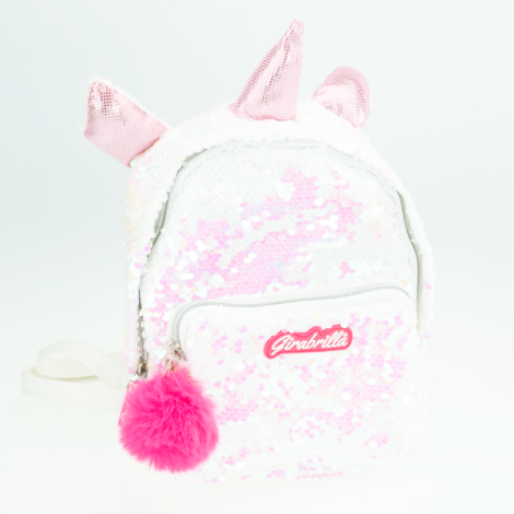 Rucsac fetita Girabrilla , model Unicorn cu paiete reversibile, bretele reglabile si buzunar frontal - poza 1