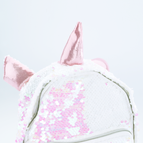 Rucsac fetita Girabrilla , model Unicorn cu paiete reversibile, bretele reglabile si buzunar frontal - poza 3
