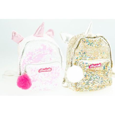 Rucsac fetita Girabrilla , model Unicorn cu paiete reversibile, bretele reglabile si buzunar frontal - poza 5