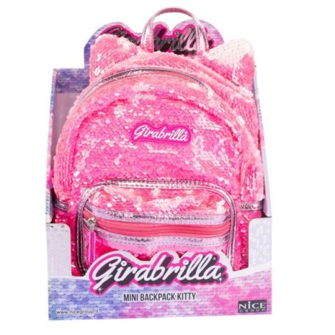 Rucsac mini Girabrilla Kitty , model Pisicuta cu paiete reversibile - poza 1