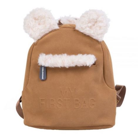 Rucsac pentru copii Childhome My First Bag, aspect piele intoarsa Bej - poza 1