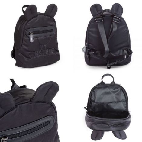Rucsac pentru copii matlasat Childhome My First Bag Negru - poza 2