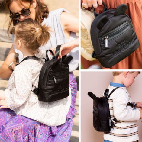 Rucsac pentru copii matlasat Childhome My First Bag Negru - poza 5