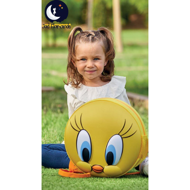 Rucsac rotund 3D Tweety 28.5x28.5x10 cm - poza 5