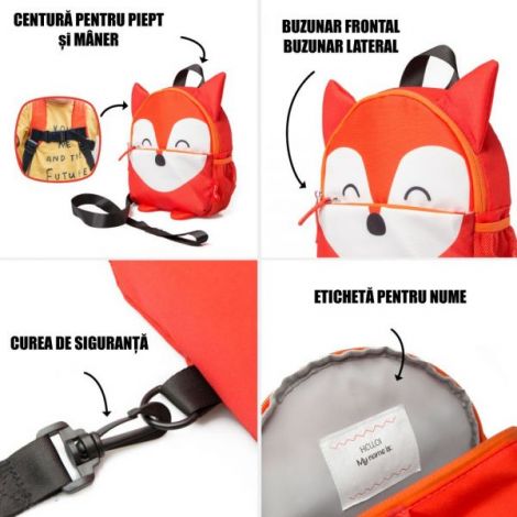 Rucsac si curea de siguranta Diono Sure Steps Fox - poza 2