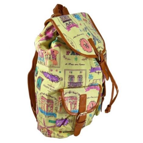 Rucsac urban Paris Pastel Jaune - LaRue - poza 2