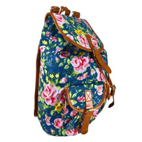 Rucsac urban Roses, fond albastru - LaRue - poza 2