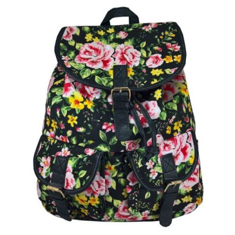 Rucsac urban Roses, fond negru - LaRue - poza 1
