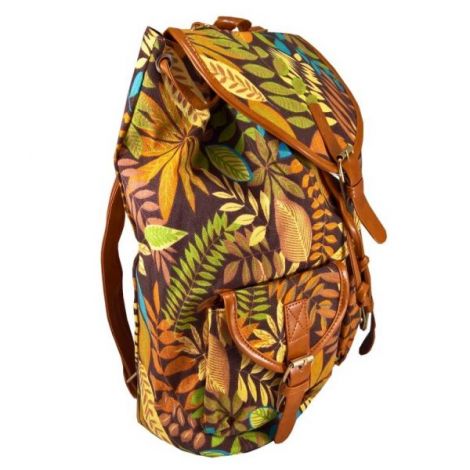Rucsac urban Tropical, fond maro - LaRue - poza 1