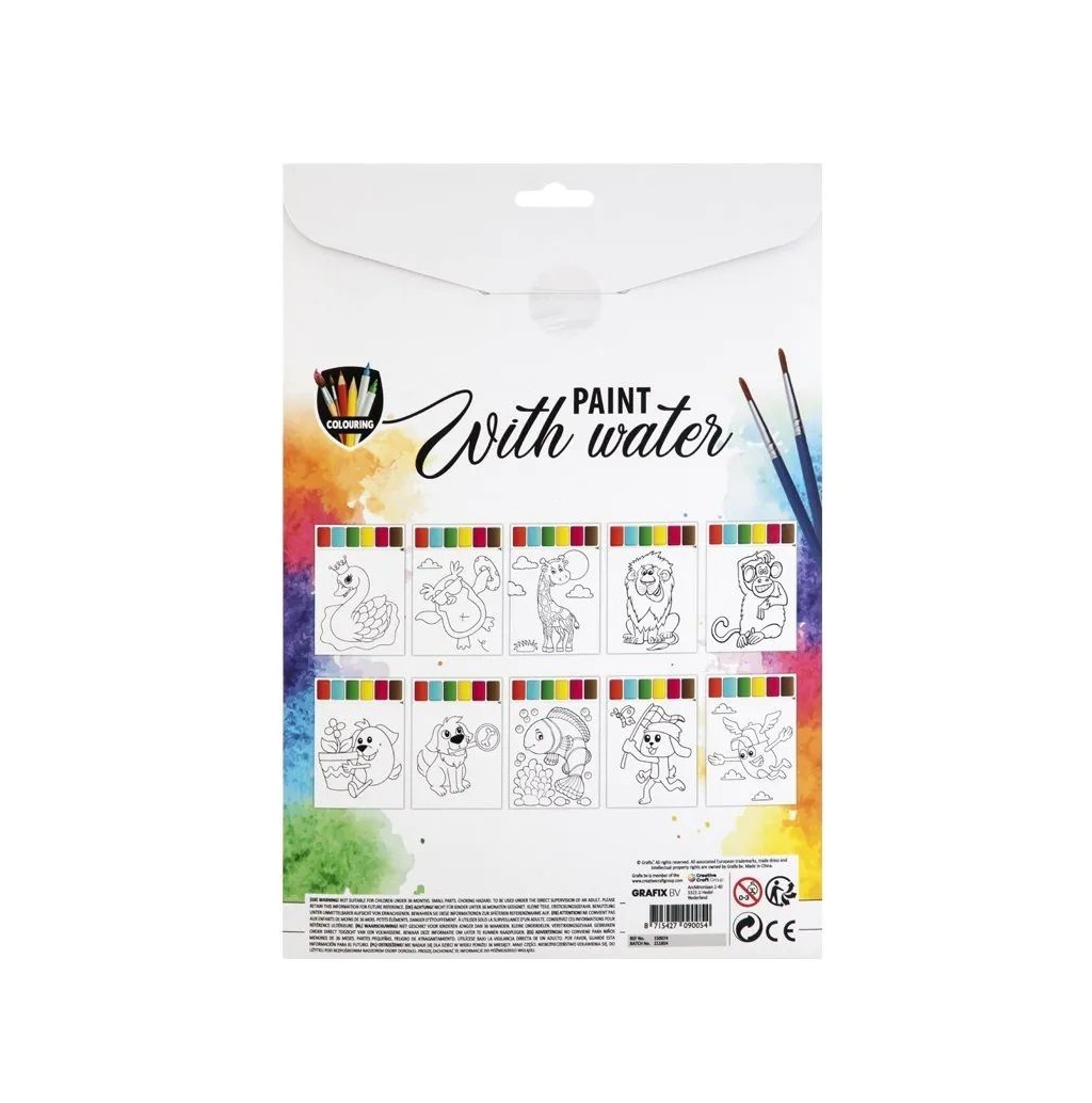 Sabloane de colorat cu apa 10 foi Grafix 150074 - poza 3