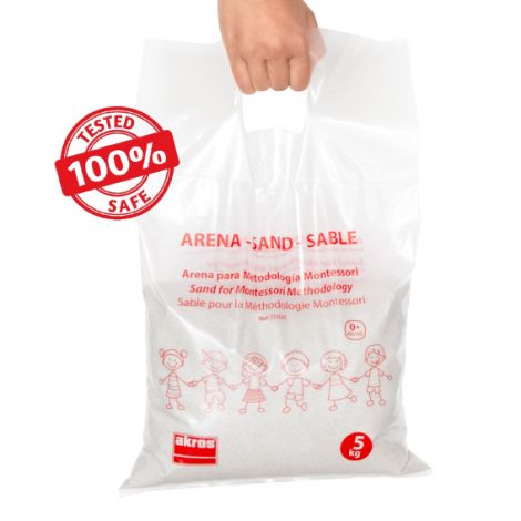 Sac 5 kg nisip pentru activitati educative, Montessori