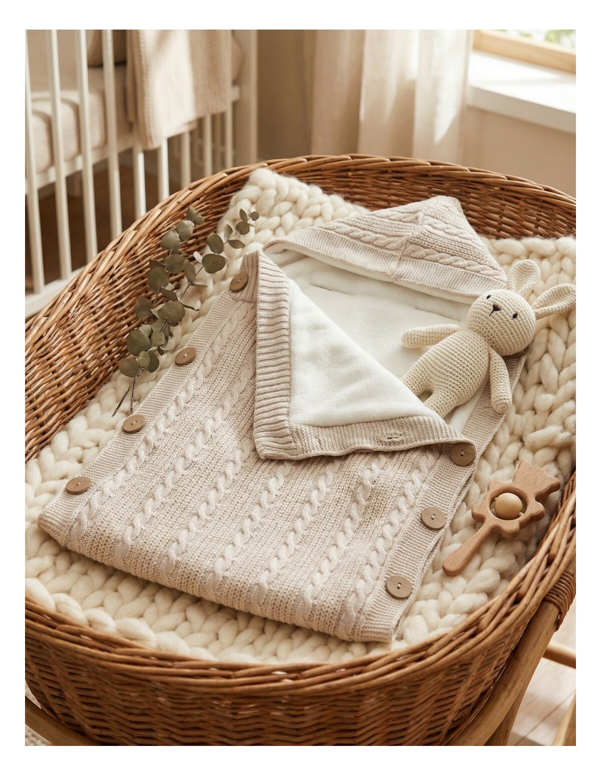 Sac de dormit, croset-cocolino, bebe, bej