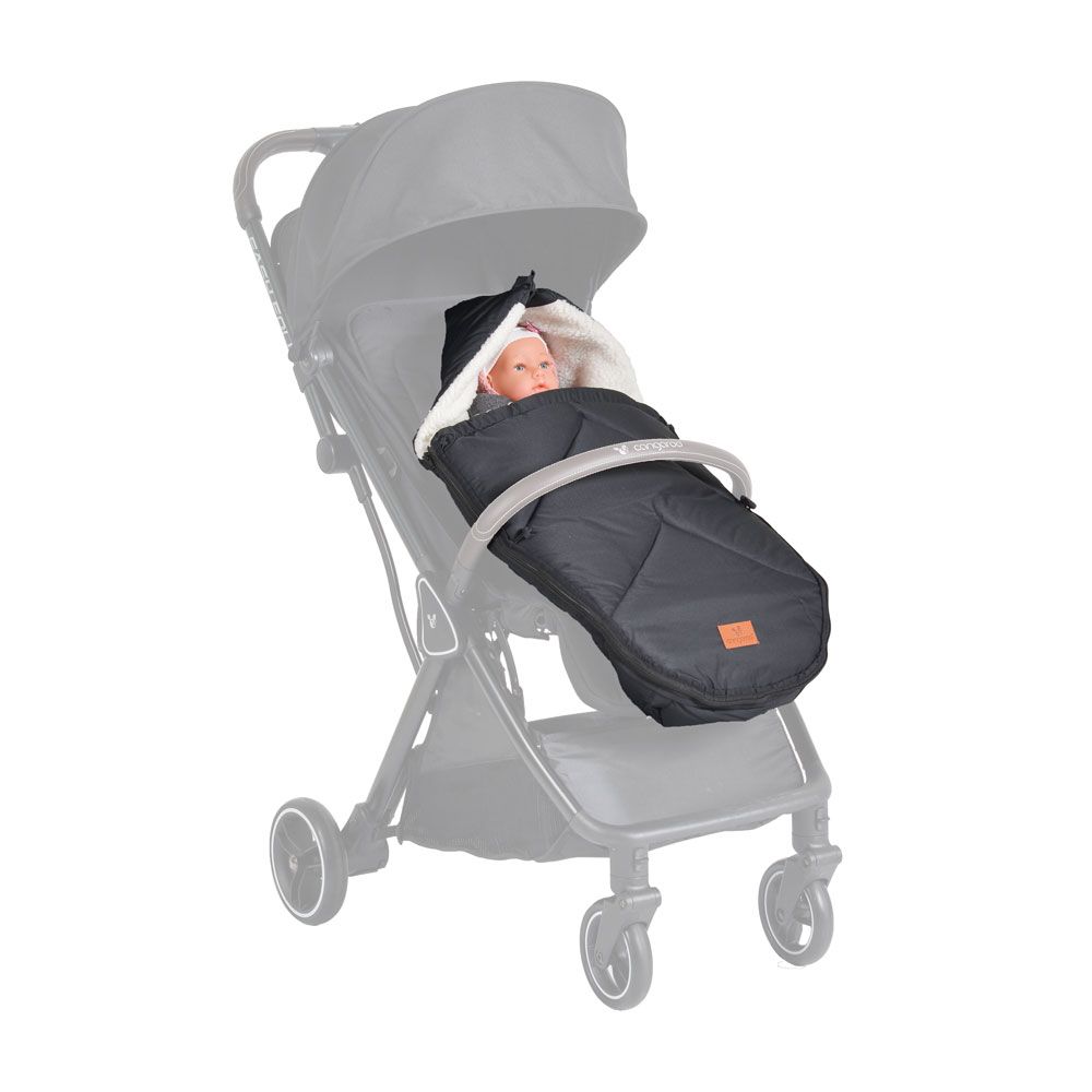 Sac de dormit de iarna pentru carucior Cangaroo Luxe Negru - poza 2