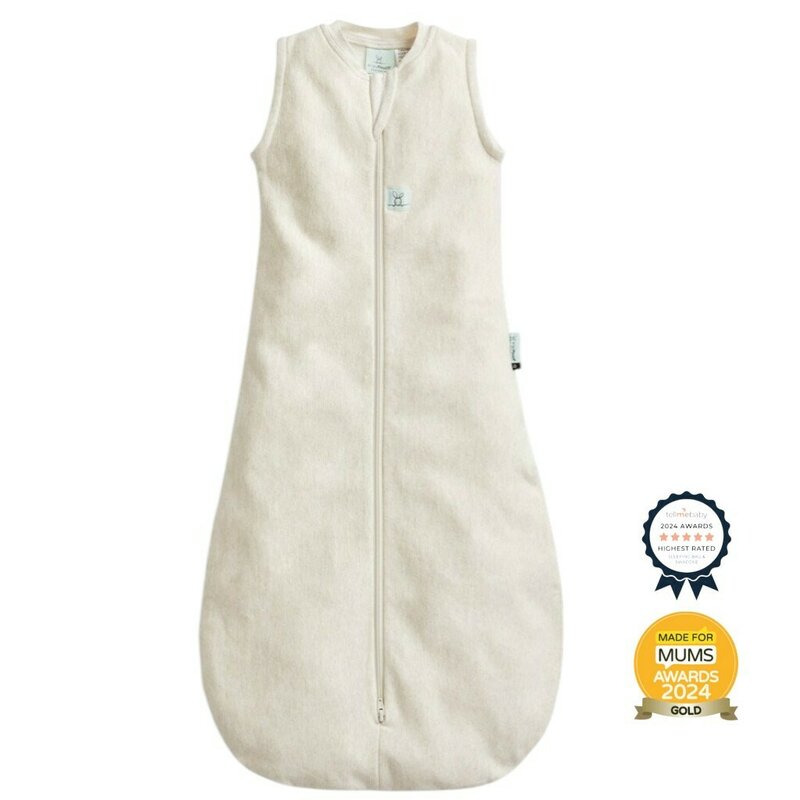 Sac de dormit, ErgoPouch, Jersey, 8-24 luni, 8-14 kg, TOG 1, Bumbac organic, Fermoar bidirectional, Lavabil la masina, Croiala slim fit, Certificat non-toxic, Premiat in Australia, Model Marle, Crem