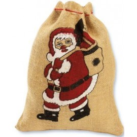 Sac Mos Craciun iuta natur 25*35 cm - poza 1