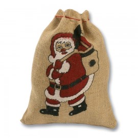 Sac Mos Craciun iuta natur 25*35 cm - poza 3