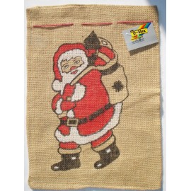 Sac Mos Craciun iuta natur 35*50 cm - poza 2