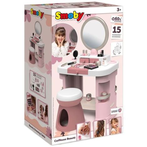 Salon de infrumusetare Smoby My Beauty Dressing Table roz cu 15 accesorii - poza 1