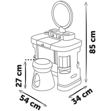 Salon de infrumusetare Smoby My Beauty Dressing Table roz cu 15 accesorii - poza 2