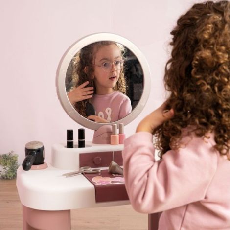 Salon de infrumusetare Smoby My Beauty Dressing Table roz cu 15 accesorii - poza 4
