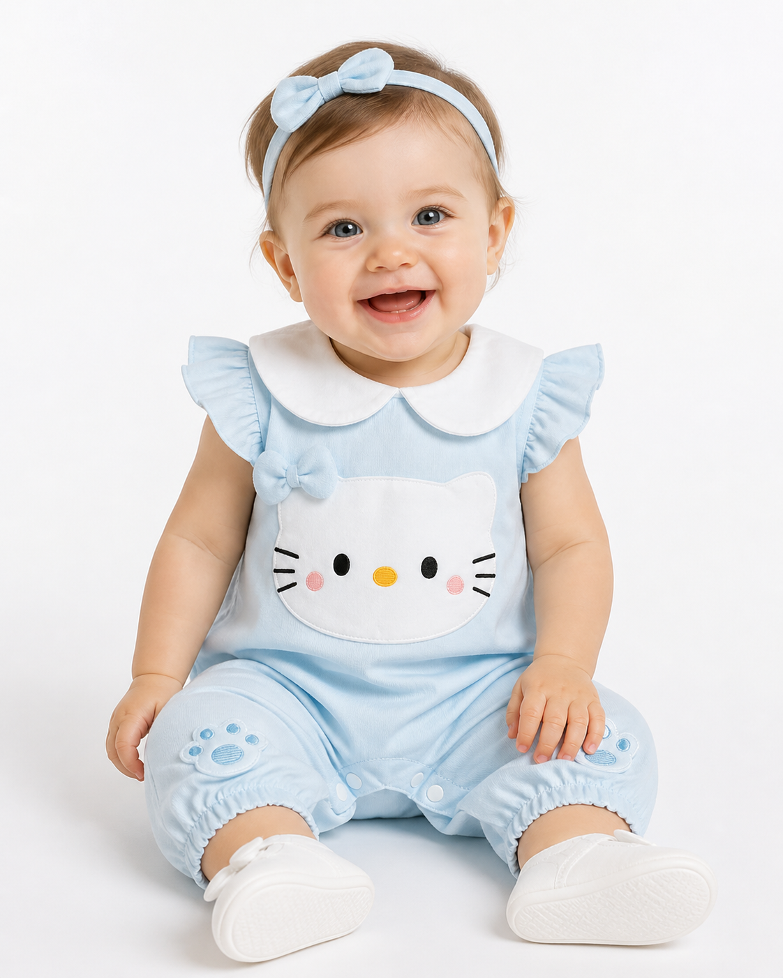 Salopetă Albastră Fetițe Cute Kitty Natalia - 0-3 luni
