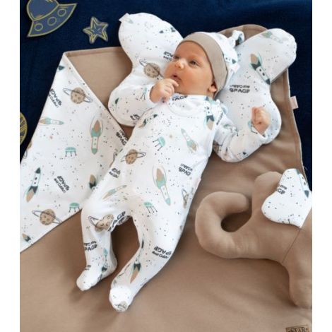 Salopeta de bumbac 100% (182023) Colectia Star Alba Marimea 74 - poza 2