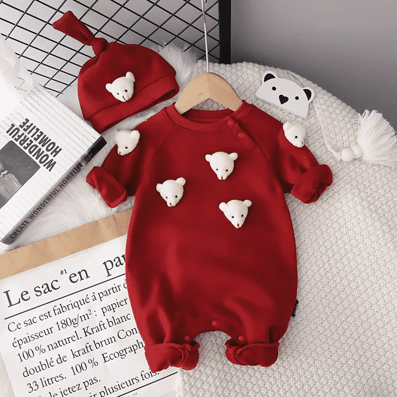 Salopeta Rosie S. Copii Cute Bear - 12-18 luni - poza 5