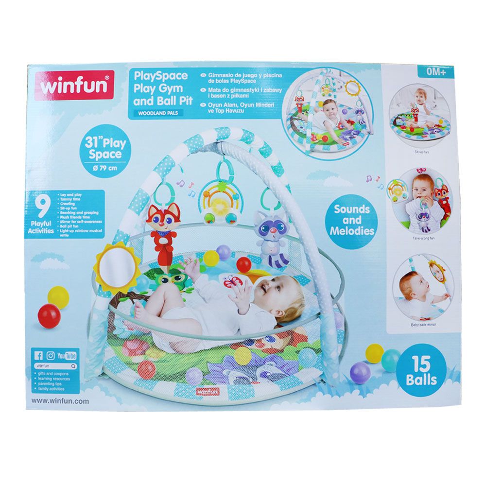 Saltea de activitati si centru de joaca Windun prietenii din padure 79 cm diametru - poza 2