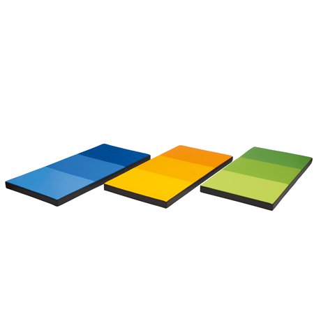 Saltea de gimnastica grosime medie Yellow, 120x60x6 cm, cu certificat Oeko-Tex, cresa si gradinita - poza 2