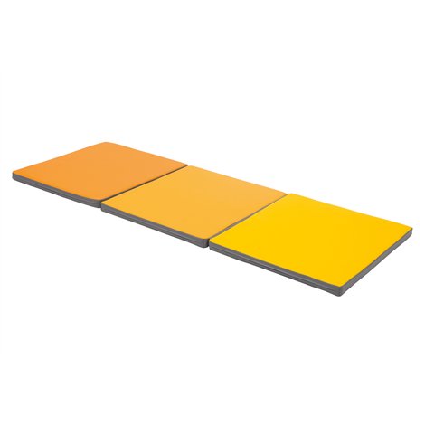 Saltea de gimnastica pliabila Yellow, 180x70x4 cm, cu certificat Oeko-Tex, cresa si gradinita - poza 1