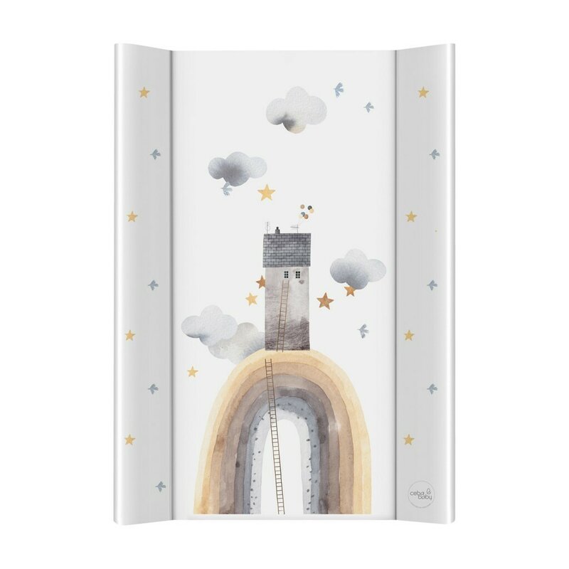 Saltea de infasat, Ceba Baby, Basic, Cu Intaritura, 70x50 cm, Suprafata impermeabila, Pentru comode de infasat sau patuturi, Fara ftalati, 0 luni+, Rainbow Home