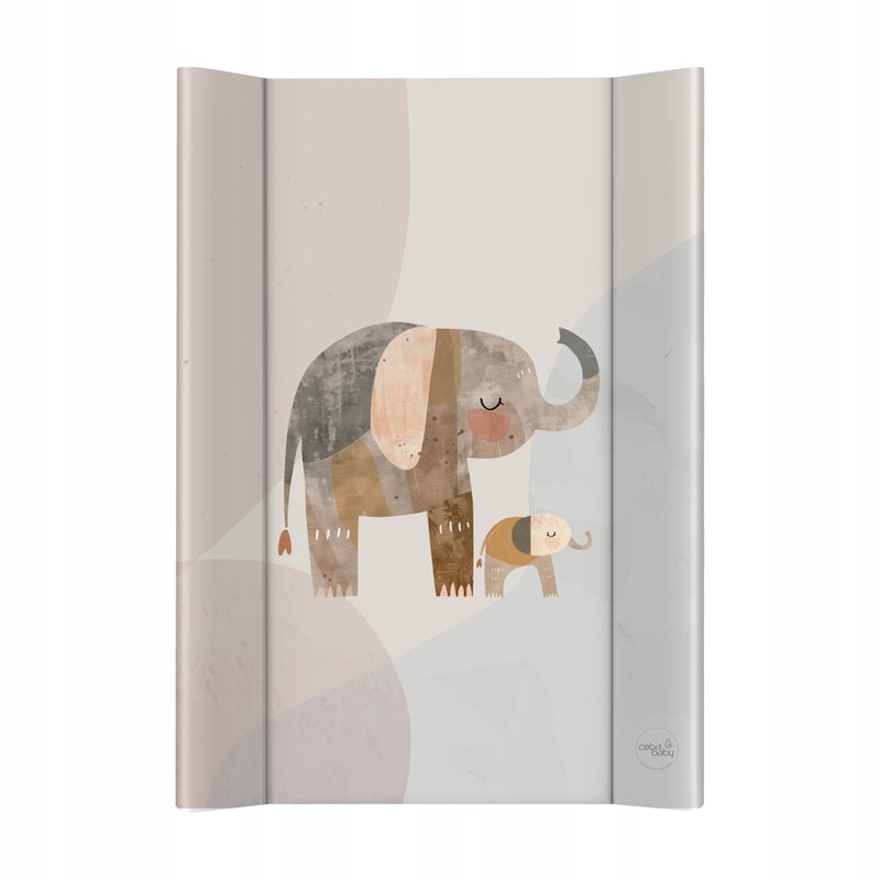Saltea de infasat, Ceba Baby, Cu Intaritura, Pentru comode, masute de infasat si patuturi, 50x70 cm, Fara BPA, Certificata Oeko-Tex Standard 100, 0 luni+, Ultra Light Cosy Hippo
