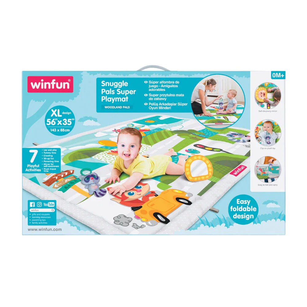 Saltea de joaca Winfun Snuggle Pals 143x88 cm - poza 2
