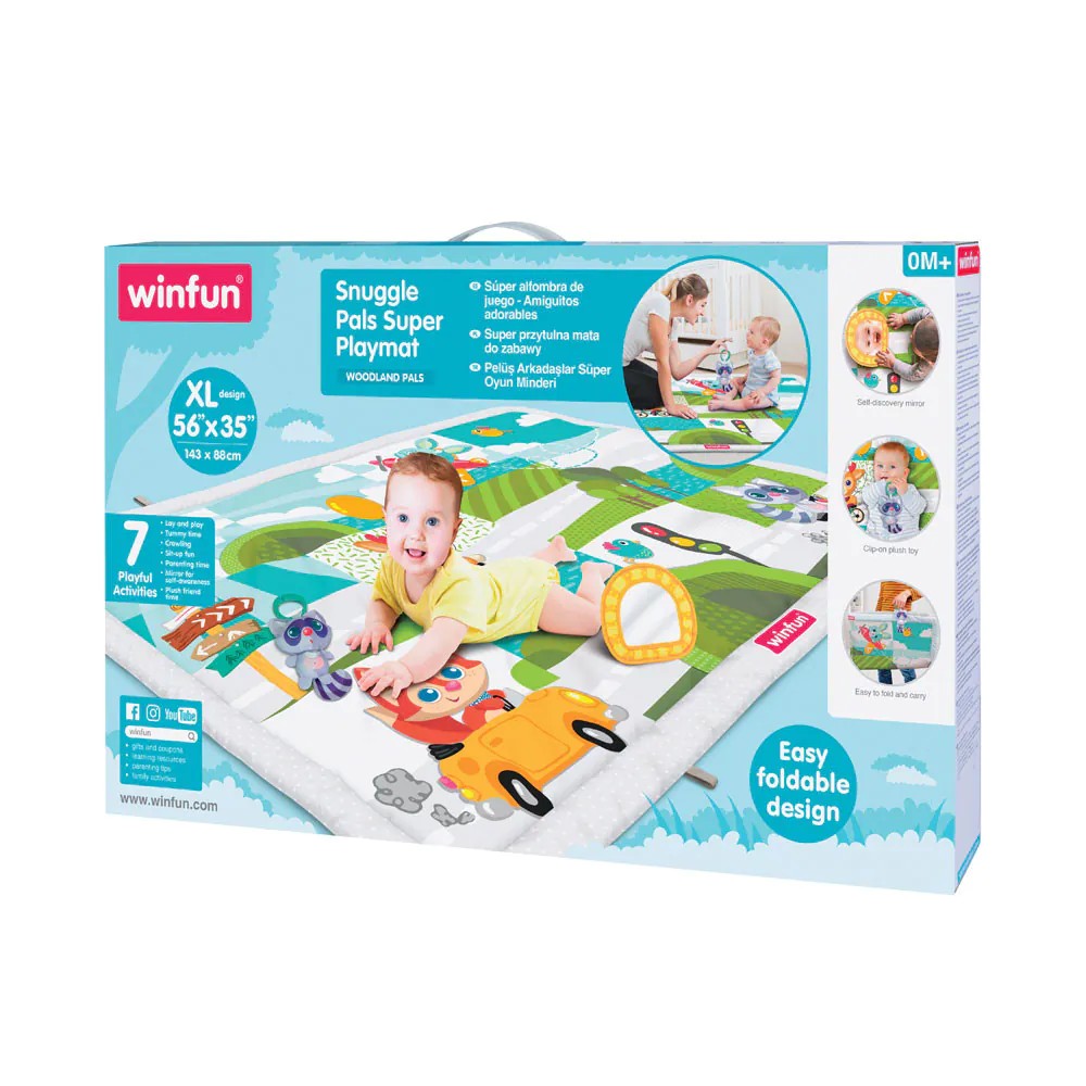 Saltea de joaca Winfun Snuggle Pals 143x88 cm - poza 3