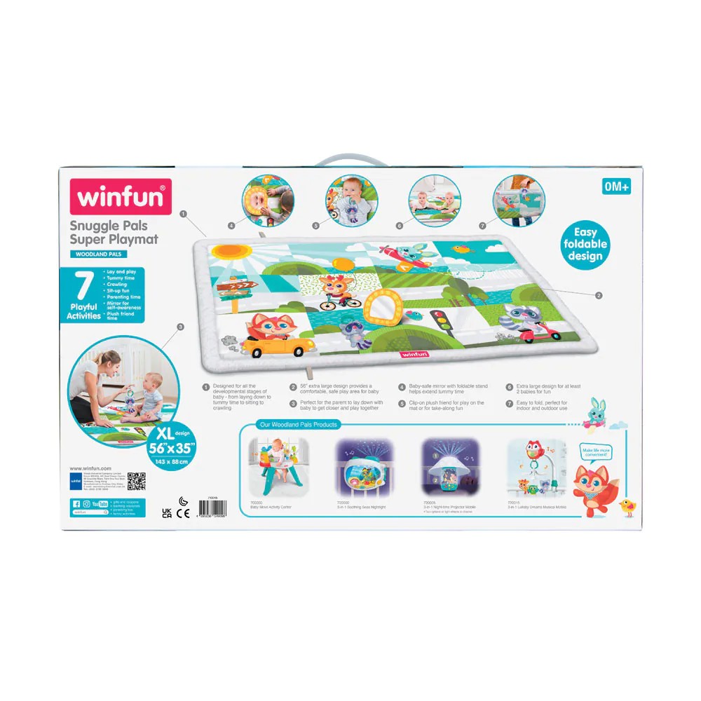 Saltea de joaca Winfun Snuggle Pals 143x88 cm - poza 4