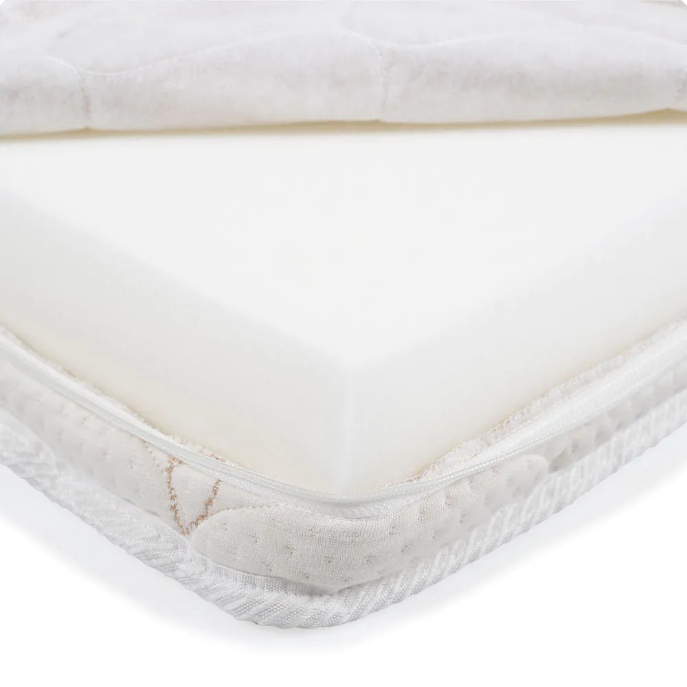 Saltea de spuma cu bambus Moni Hugzzz 60 x 120 x 10 cm Alb - poza 2
