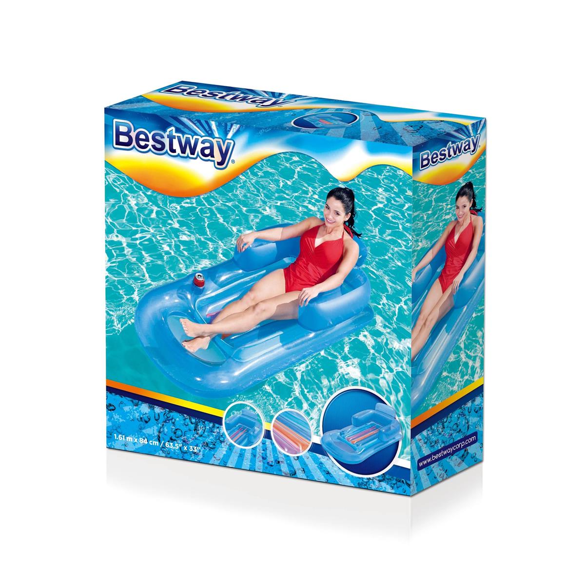 Saltea gonflabila cu spatar Bestway 161 x 84 cm - poza 4