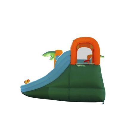 Saltea gonflabila oasis 7 in 1, cu loc de joaca cu bile, tun cu apa, spatiu de catarat, doua tobogane, 30 bile plastic inlcuse - poza 4