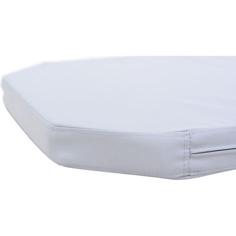Saltea gri din spuma 125.5 x 51,5 x 5 cm, colturi tesite, pentru pat stivuibil, gradinita - poza 2