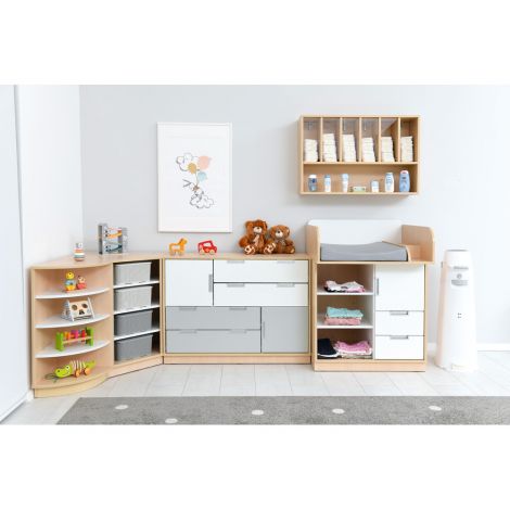 Saltea gri pentru infasat si schimbat scutece, 63 x 73 x 10 cm, cresa si gradinita - poza 3