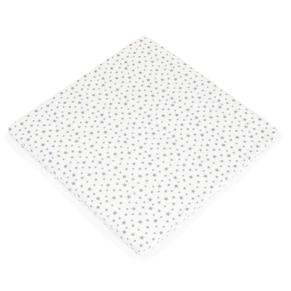 Saltea pentru tarc de joaca Moni Hugzzz Confort 88 x 88 x 5 cm Alb Stelute Gri
