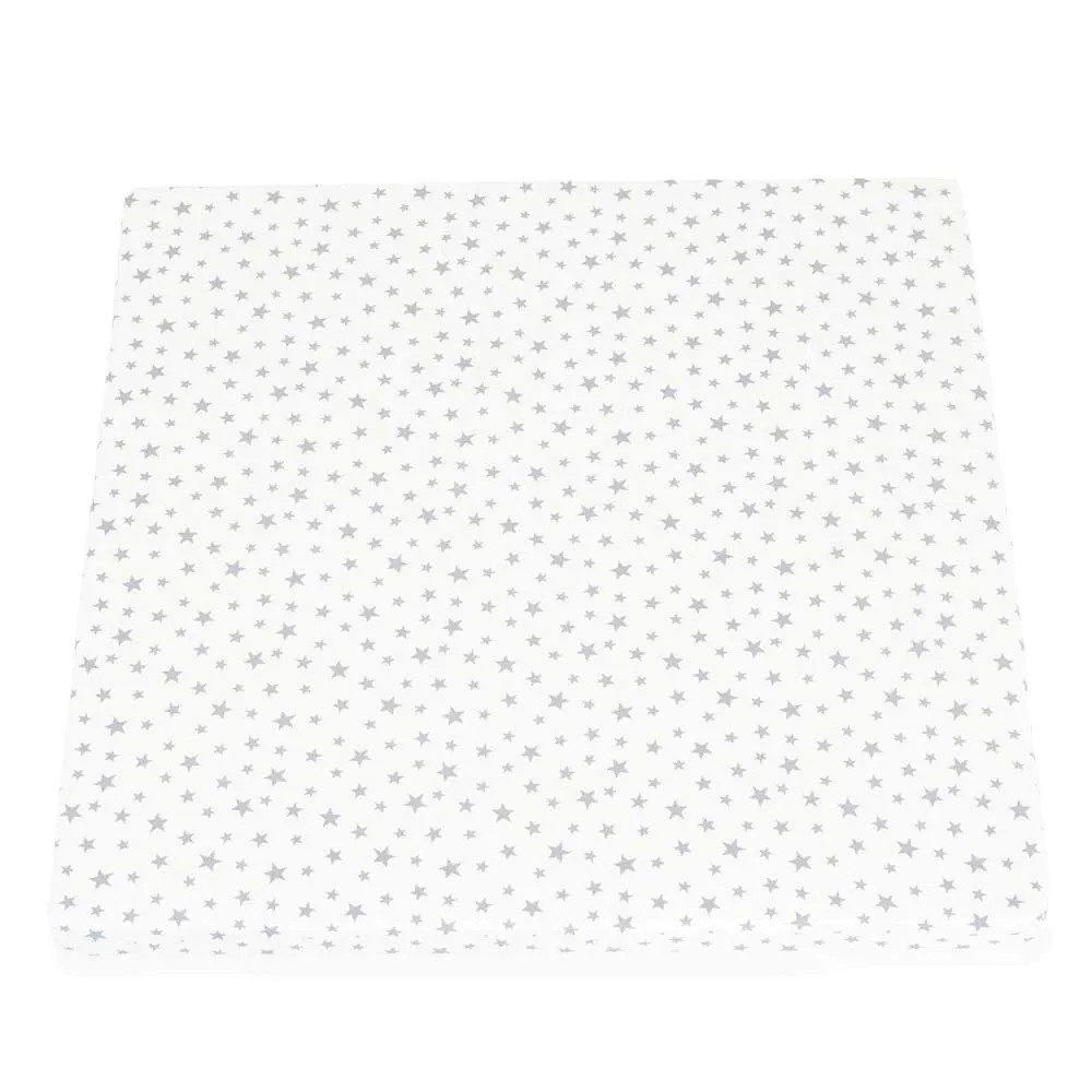 Saltea pentru tarc de joaca Moni Hugzzz Confort 88 x 88 x 5 cm Alb Stelute Gri - poza 2