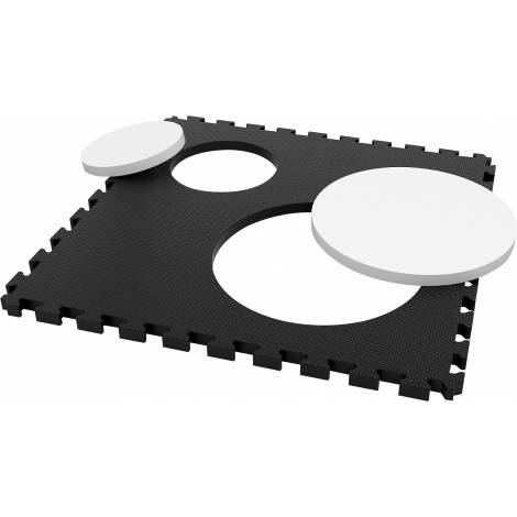 Saltea puzzle 3D Creative Alb-Negru - poza 3